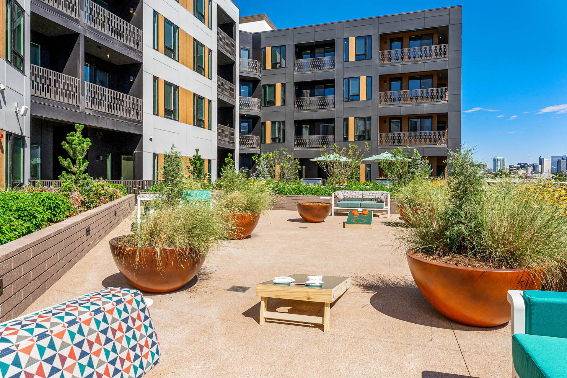 Courtyard with outdoor games