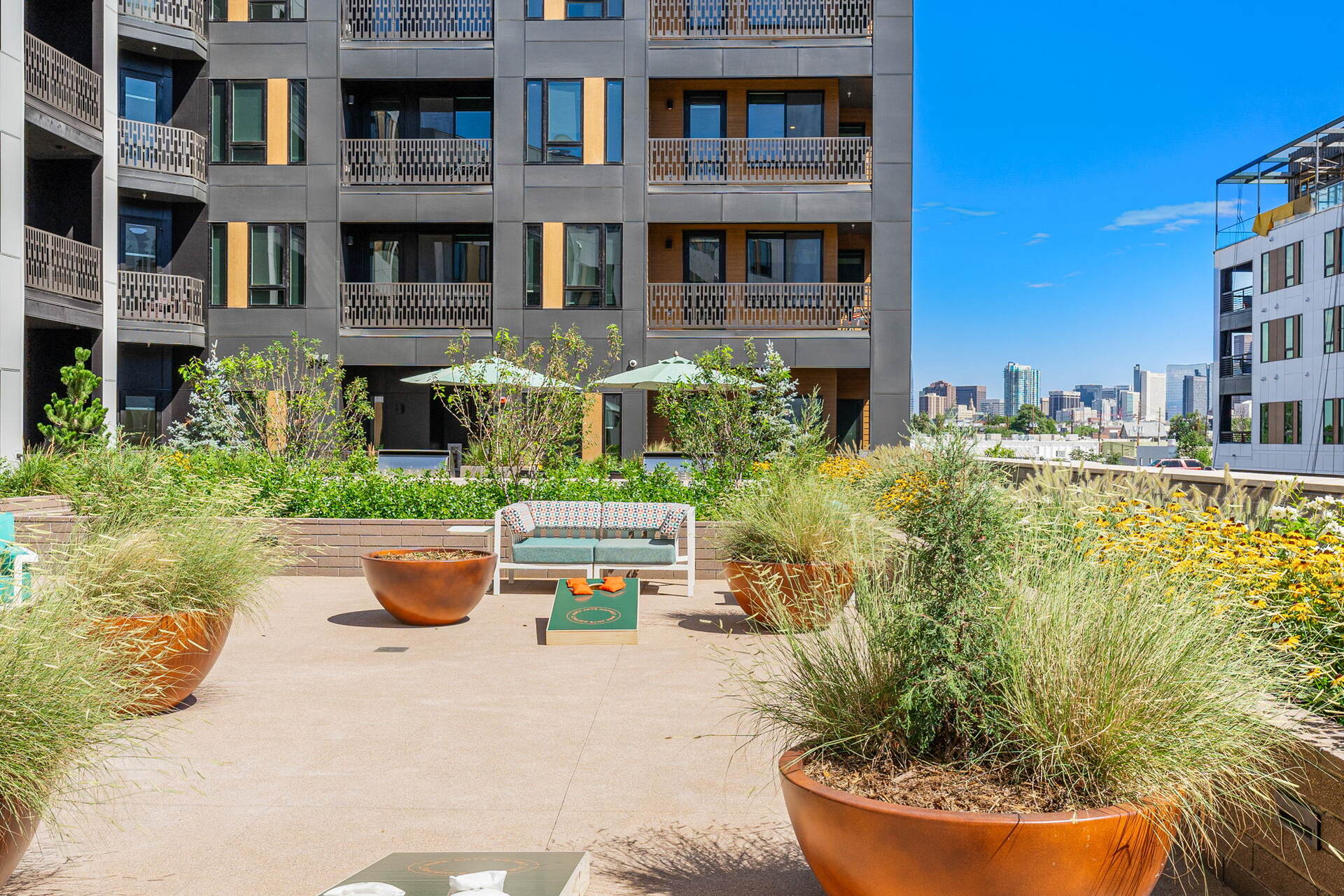 Courtyard with outdoor games